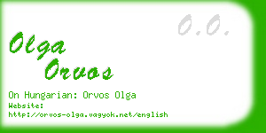 olga orvos business card